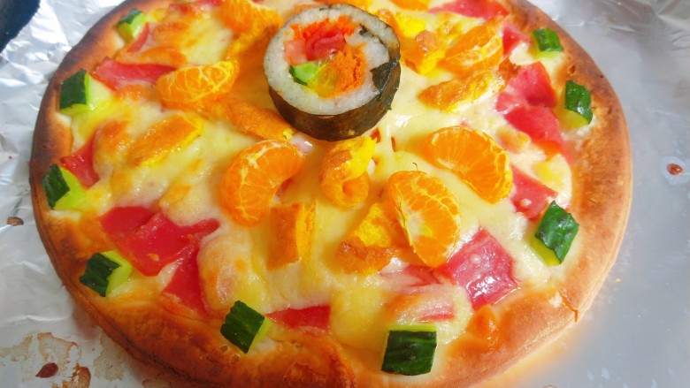 菠萝披萨,<a style='color:red;display:inline-block;' href='/shicai/ 597'>菠萝</a>披萨。