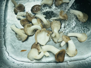 素炒平菇,平菇清洗干净