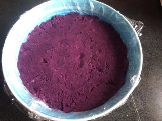 糯米紫薯糕,压实，不然一会容易散