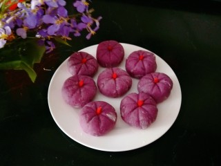 糯米紫薯糕,成品图