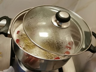 红枣绿豆汤,加盖更易于成熟。