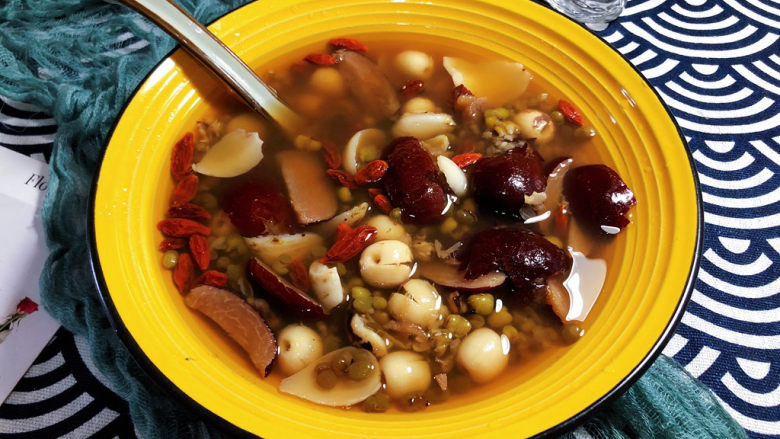 红枣绿豆汤➕红枣莲子百合绿豆汤,成品