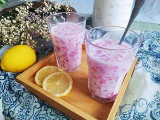 紫薯柠檬冻撞奶,成品2