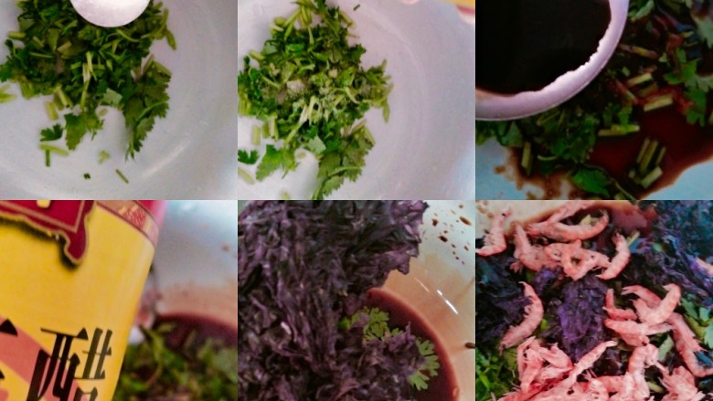 海鲜小馄饨,用<a style='color:red;display:inline-block;' href='/shicai/ 131'>香菜</a>切末，放少许盐，生抽半勺，陈醋一勺，紫菜适量，虾皮适量，放到一个大碗中！