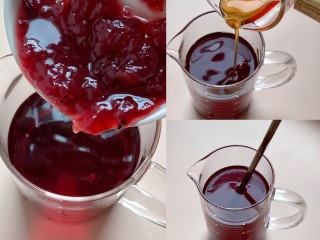 蔓越莓乌龙冰,2、将蔓越莓果酱和蔓越莓果汁混合，加入适量蜂蜜搅拌均匀。