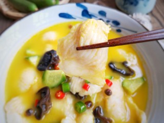 金汤鱼,要想暖心必先暖胃，一盆暖意满满的金汤鱼片与你分享。