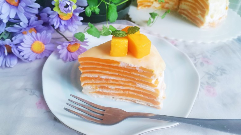 芒果千层蛋糕（薄饼机版）,成品图！