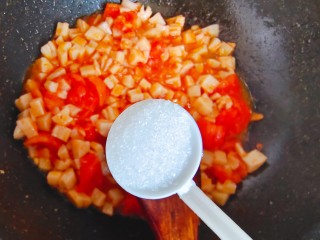 番茄藕丁,加少许细盐
