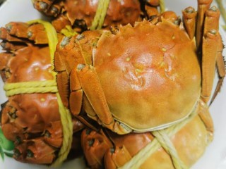 蟹肉粥,煮熟的蟹