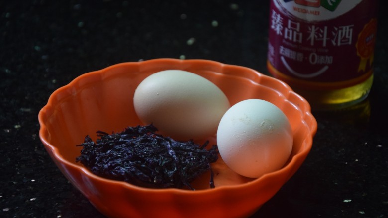 紫菜蛋花汤,准备好所需食材