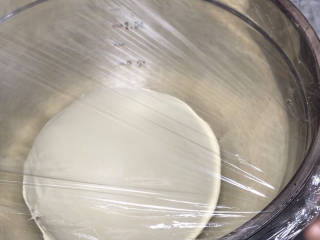 淡奶油小餐包,取出全部面团，团成圆形，放入大点的容器中，盖上保鲜膜，发酵至两倍以上