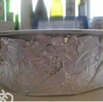 白巧克力热烤式乳酪蛋糕,在模具底部包上两层锡纸