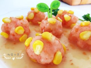 黄金玉米鲜虾球—虾肉的鲜美与玉米的清甜,赶紧上桌享用吧
