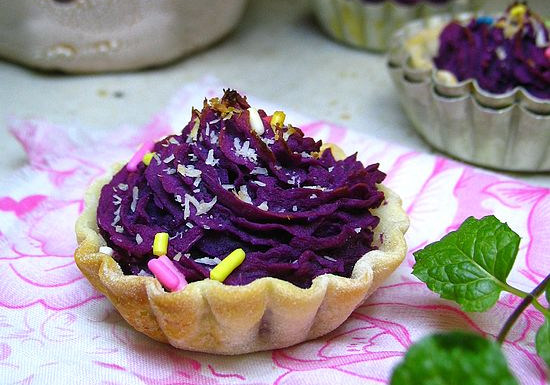 饺子皮紫薯挞