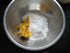 椰香红薯小饼,红薯泥，椰子粉，酵母粉，面粉混合