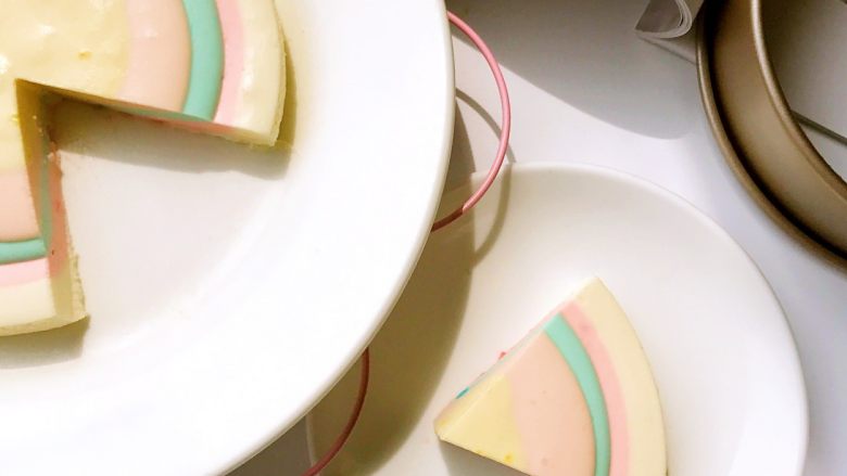 彩虹慕斯蛋糕,成品2