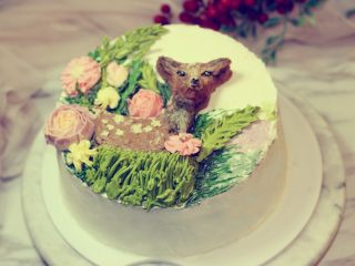 森林之子——立体裱花蛋糕,成品图