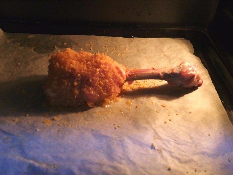 海贼王路飞棒骨肉,入预热到170度的烤箱，中层上下火，烤20分钟左右