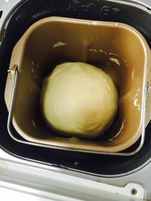 奶黄面包,放面包机启动发酵功能40分钟，至两倍大！