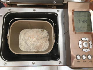 大虾披萨,将面团材料全部放入东菱1352AE-3C面包机中，选择发面菜单进行揉面。