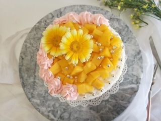 彩虹蛋糕,漂亮的蛋糕就做好啦