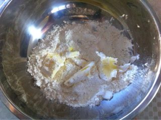 南瓜派,低筋面粉+黄油+糖 混合 