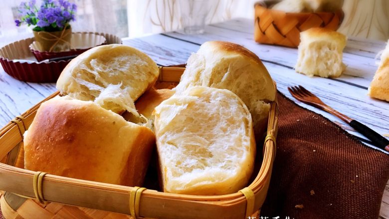 棉花糖小面包（夹馅版）,全部掰开，晾凉后密封保存。