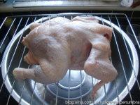 脆皮烤鸡,烤之前取出沥干净水分