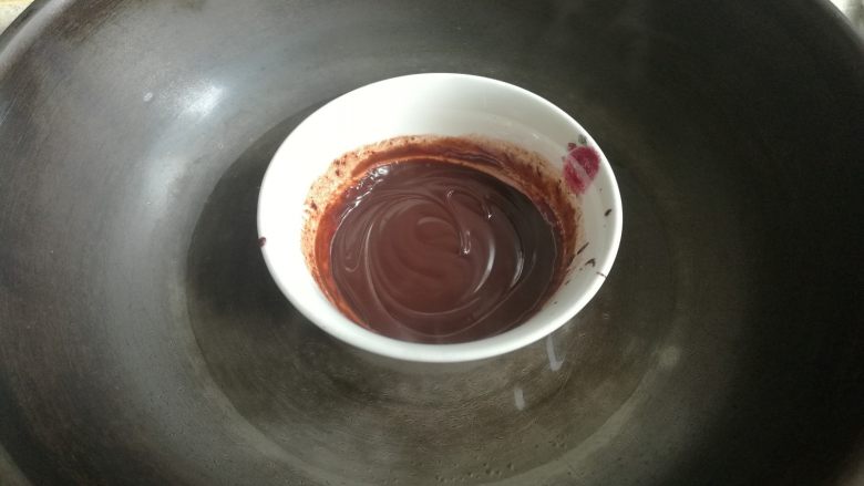 西番尼,黑巧克力隔水融化