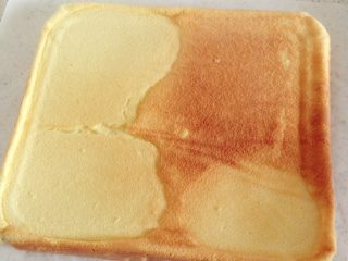 肉松蛋糕卷,如图：事先铺好油纸，烤好的蛋糕取出反过来倒扣。切除边角，冷却后涂上沙拉酱，铺上肉松，卷起外面包油纸。放冰箱冷藏15分钟取出切割。