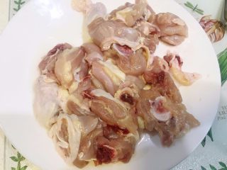香菇鸡煲,鸡腿清水浸泡1小时，洗净剁成大小均匀的鸡块