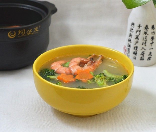 鲜虾蔬菜奶油汤