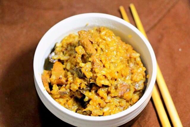茄子饭 宝宝辅食，大米+糙米+小米+猪肉