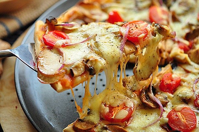 素食菌菇披萨