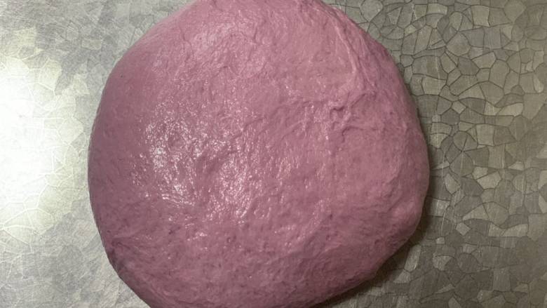 紫薯大面包,一次发酵