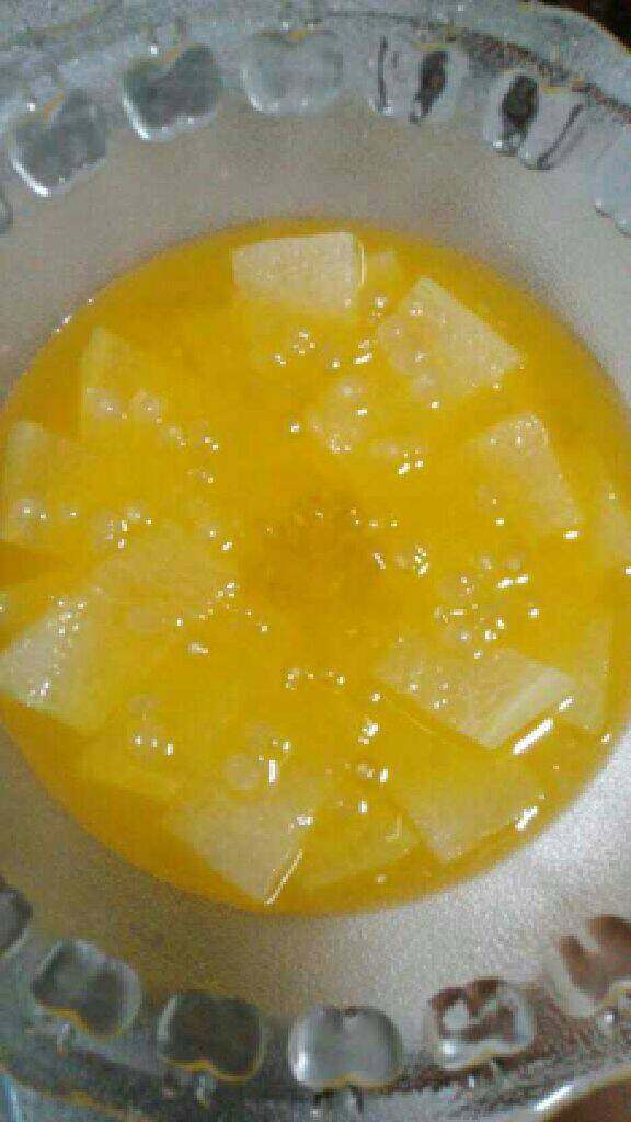 橙汁冬瓜西米酿,把泡好的橙汁冬瓜用保鲜膜封好口，放入冰箱冷藏2个小时左右