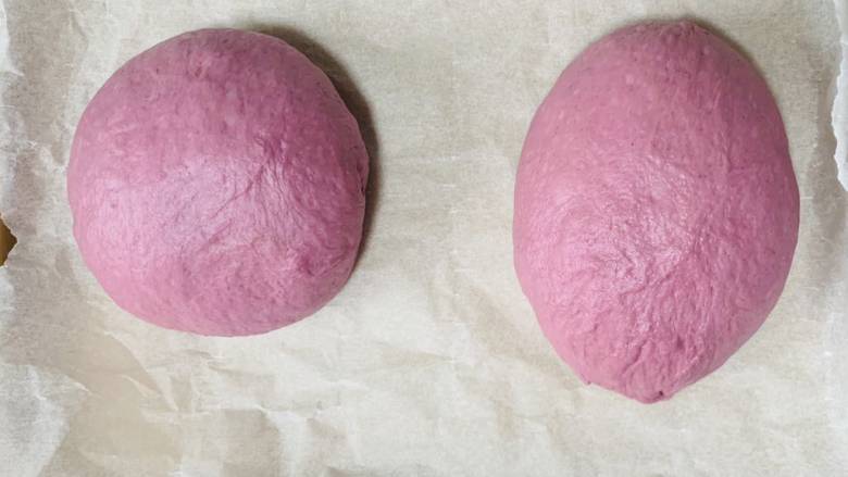 紫薯大面包,二次发酵