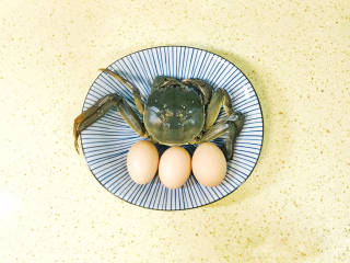 蛋蒸螃蟹,准备好食材