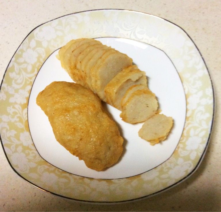 温州鱼饼（改良版）,食用时加热后切片，觉得太淡可蘸酱油醋。