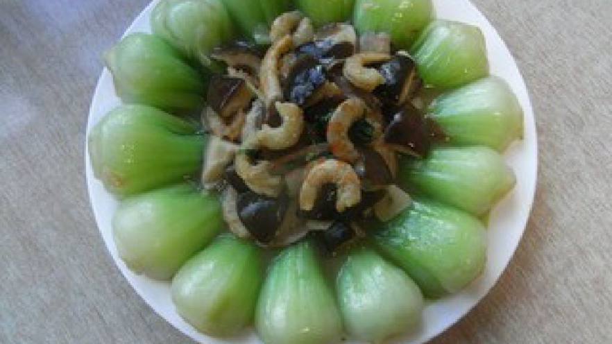 海米香菇扒油菜