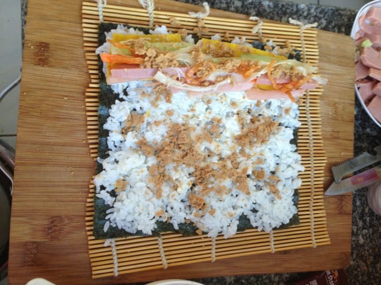 日本菜寿司,如图材料平铺