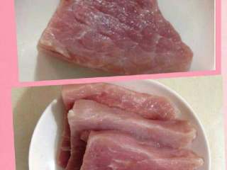 日式炸猪排,没买到里脊肉，选用了猪瘦肉，切1厘米厚。