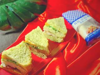 菠菜三明治,分享