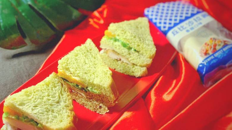 菠菜三明治,分享