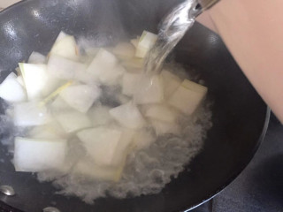冬瓜瘦肉汤,加入开水