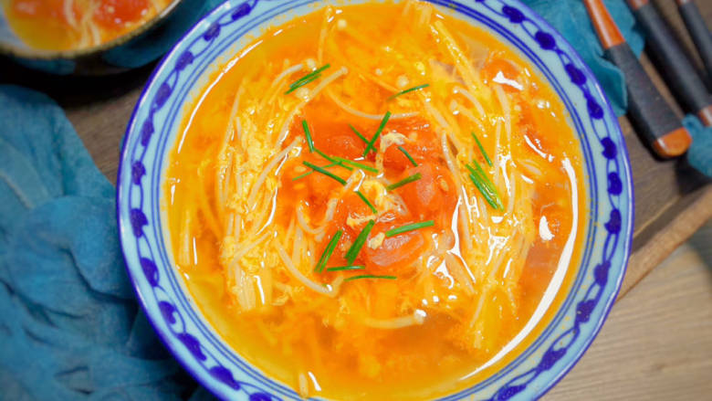 金针菇番茄汤